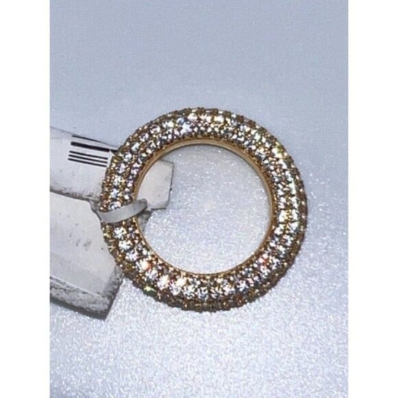 Luv AJ Cubic Zirconia Pave Amalfi Ring In Gold-Tone Size 6 New - Picture 4 of 5